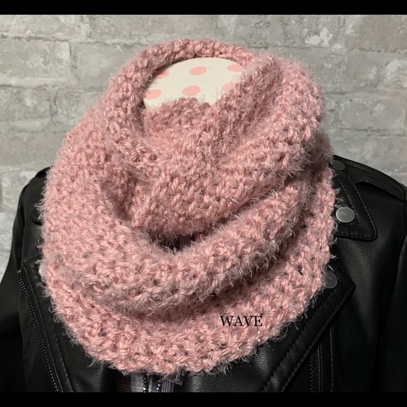🧣Stylish & cozy knit cowl scarf.Wool/acrylic yarn.Hand knit.Colors available ♥️ - Picture 5 of 14
